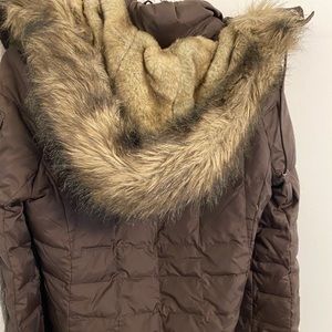 Abercrombie and Fitch bomber fur jacket like new